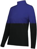 Holloway Ladies Momentum Team 1/4 Zip Pullover 223700 BLACK/PURPLE Pocket