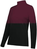 Holloway Ladies Momentum Team 1/4 Zip Pullover 223700 BLACK/MAROON Pocket