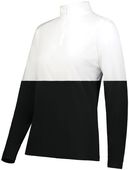 Holloway Ladies Momentum Team 1/4 Zip Pullover 223700 BLACK/WHITE Pocket
