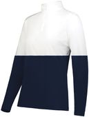 Holloway Ladies Momentum Team 1/4 Zip Pullover 223700 NAVY/WHITE Pocket