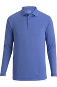 Edwards Mini Pique Snag Proof Long Sleeve Polo 1527 FRENCH BLUE Pocket