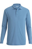 Edwards Mini Pique Snag Proof Long Sleeve Polo 1527 MARINA BLUE Pocket