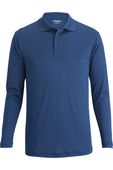 Edwards Mini Pique Snag Proof Long Sleeve Polo 1527 ROYAL Pocket