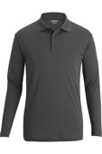 Edwards Mini Pique Snag Proof Long Sleeve Polo 1527 STEEL GREY Pocket