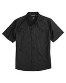 Dri Duck Men's Craftsman Ripstop Short-Sleeve Woven Shirt 4451DD BLACK Pocket