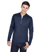 Core 365 Men's Tall Kinetic Performance Quarter-Zip CE401T CLS NVY HT/ CRBN Pocket