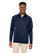 Core 365 Unisex Fusion Chromasoft Fleece Quarter-Zip CE801 CLASSIC NAVY Pocket