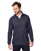 Devon & Jones Men's New Classics Performance Quarter-Zip DG400 NAVY Pocket