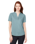 North End Ladies' Replay Recycled Polo NE102W OPAL BLUE Pocket