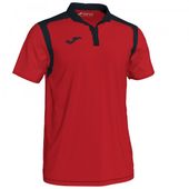 Joma Mens/Boys Polo Championship V Short Sleeve 101265 RED-BLACK Pocket