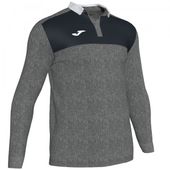 Joma Mens/Boys Polo Shirt Winner II Antracite Long Sleeve 101332 MELANGE GRAY Pocket