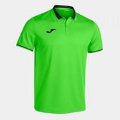 Joma Mens/Boys Championship VI Short Sleeve Polo 101954 GREEN FLUOR-BLACK Pocket