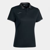 Joma Womens Championship VI Short Sleeve Polo 901272 BLACK-ANTHRACITE Pocket