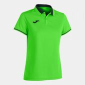 Joma Womens Championship VI Short Sleeve Polo 901272 GREEN FLUOR-BLACK Pocket