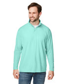 Nautica Men's Saltwater Quarter-Zip Pullover N17924 COOL MINT Pocket