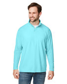 Nautica Men's Saltwater Quarter-Zip Pullover N17924 SEA MIST Pocket