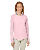Nautica Ladies' Saltwater Quarter-Zip Pullover N17925 SUNSET PINK Pocket