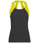 Augusta Ladies Jazzy Open Back Tank 1208 BLACK/POWER YELLOW Front