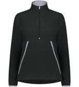 Augusta Ladies Chill Fleece 2.0 1/2 Zip Pullover 6857 BLACK Pocket