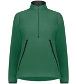 Augusta Ladies Chill Fleece 2.0 1/2 Zip Pullover 6857 DARK GREEN Pocket