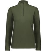 Augusta Ladies Micro-Lite Fleece 1/4 Zip Pullover 6864 OLIVE Pocket