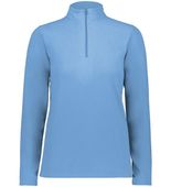 Augusta Ladies Micro-Lite Fleece 1/4 Zip Pullover 6864 COLUMBIA BLUE Pocket