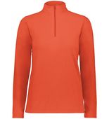 Augusta Ladies Micro-Lite Fleece 1/4 Zip Pullover 6864 ORANGE Pocket