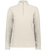 Augusta Ladies Micro-Lite Fleece 1/4 Zip Pullover 6864 OYSTER Pocket