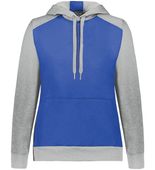 Augusta Ladies Three-Season Fleece Pullover Hoodie 6867 ROYAL/GREY HEATHER Front
