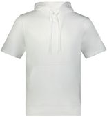 Augusta Wicking Fleece Short Sleeve Hoodie 6871 WHITE Front