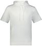Augusta Wicking Fleece Short Sleeve Hoodie 6871 WHITE Front