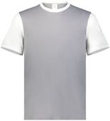 Augusta Youth Gameday Vintage Ringer Tee 6877 GREY HEATHER/WHITE Front