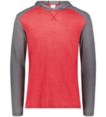 Augusta Gameday Vintage Hoodie 6884 SCARLET HEATHER/CARBON HEATHER Front