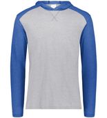 Augusta Gameday Vintage Hoodie 6884 GREY HEATHER/ROYAL HEATHER Front