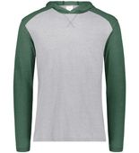 Augusta Gameday Vintage Hoodie 6884 GREY HEATHER/DARK GREEN HEATHER Front