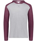Augusta Gameday Vintage Hoodie 6884 GREY HEATHER/MAROON HEATHER Front