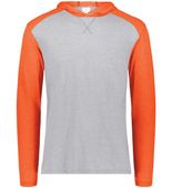 Augusta Gameday Vintage Hoodie 6884 GREY HEATHER/ORANGE HEATHER Front