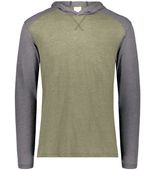 Augusta Gameday Vintage Hoodie 6884 OLIVE HEATHER/CARBON HEATHER Front