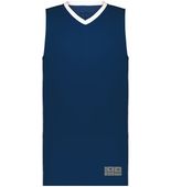 Augusta Youth Match-Up Basketball Jersey 6887 NAVY/WHITE Front
