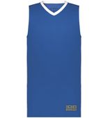 Augusta Youth Match-Up Basketball Jersey 6887 ROYAL/WHITE Front
