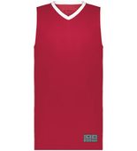 Augusta Youth Match-Up Basketball Jersey 6887 SCARLET/WHITE Front