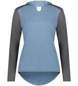 Augusta Ladies Gameday Vintage Hoodie 6902 STORM HEATHER/CARBON HEATHER Front
