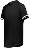 Augusta Cutter+ Full Button Baseball Jersey 6909 BLACK/WHITE Pocket