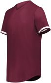 Augusta Cutter+ Full Button Baseball Jersey 6909 MAROON/WHITE Pocket