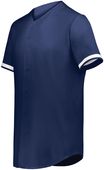 Augusta Cutter+ Full Button Baseball Jersey 6909 NAVY/WHITE Pocket