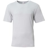 A4 Adult Softek Short Sleeve Tee N3013 SILVER Front