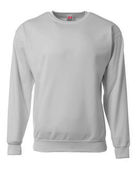A4 Adult Sprint Fleece Sweatshirt N4275 SILVER Front