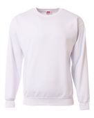 A4 Adult Sprint Fleece Sweatshirt N4275 WHITE Front