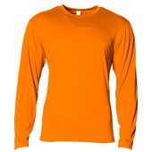 A4 Youth Softek Long Sleeve Tee Nb3029 SAFETY ORANGE Front