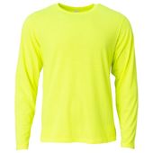 A4 Youth Softek Long Sleeve Tee Nb3029 SAFETY YELLOW Front